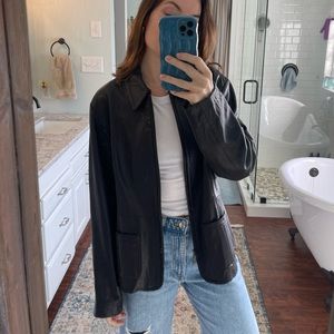100% leather jacket w/ pockets